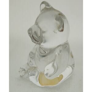Crystal (24%)-Solid-Teddy Bear Figurine-Princess House-W. Germany